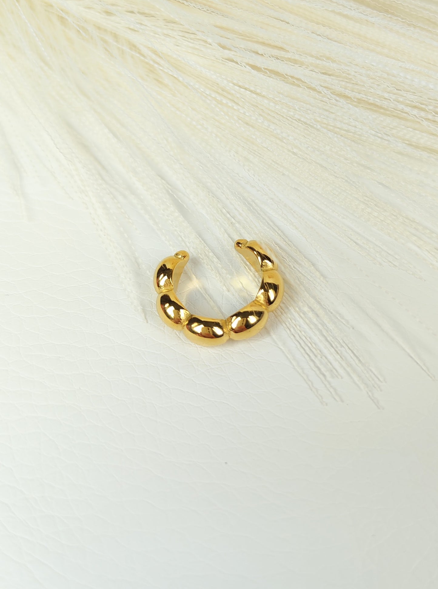 Ear Cuff acciaio dorato nuvola