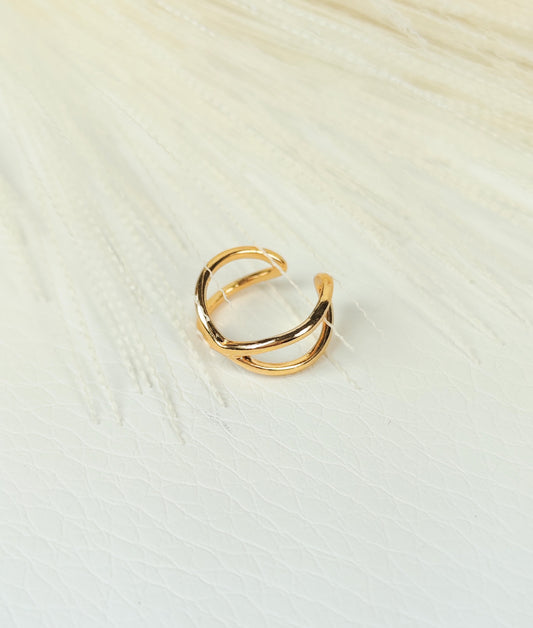 Ear Cuff acciaio dorato sottile