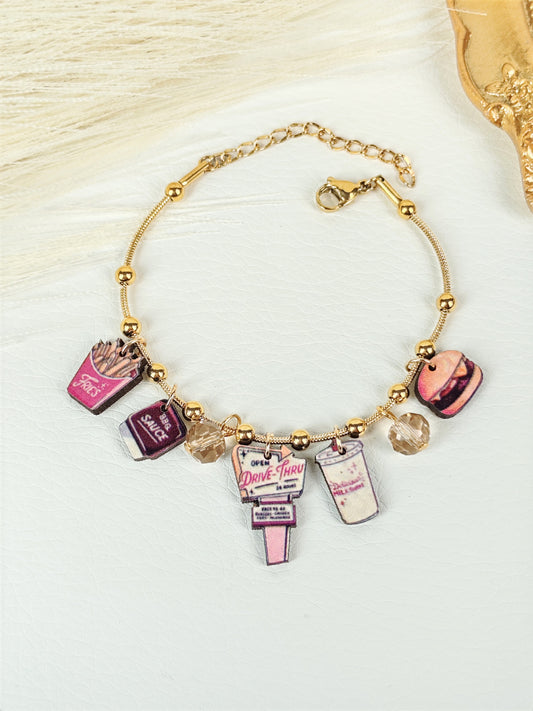 Bracciale acciaio "Fast Food"