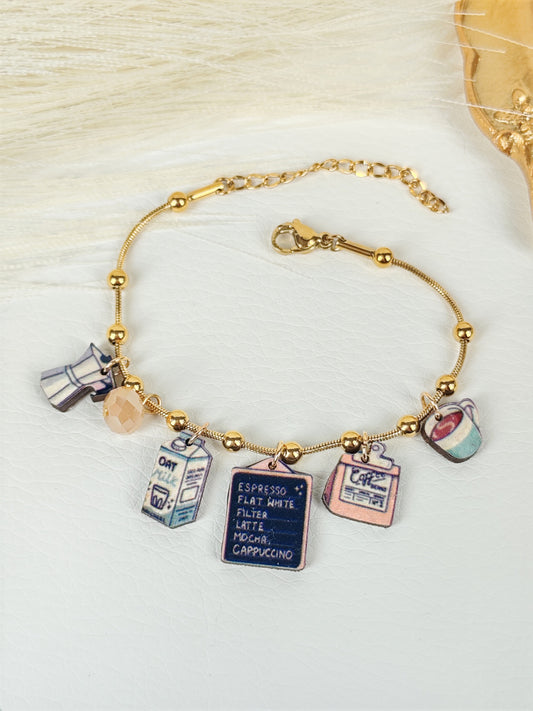 Bracciale acciaio "Macchiato, per favore"