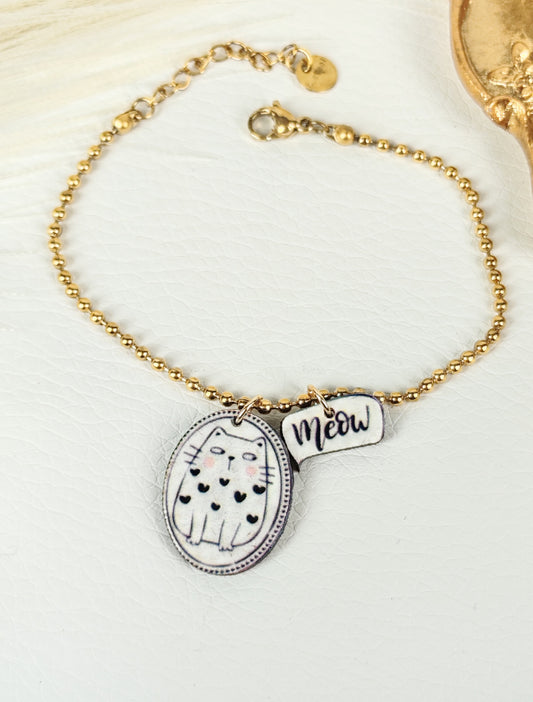 Bracciale acciaio Gatto 01