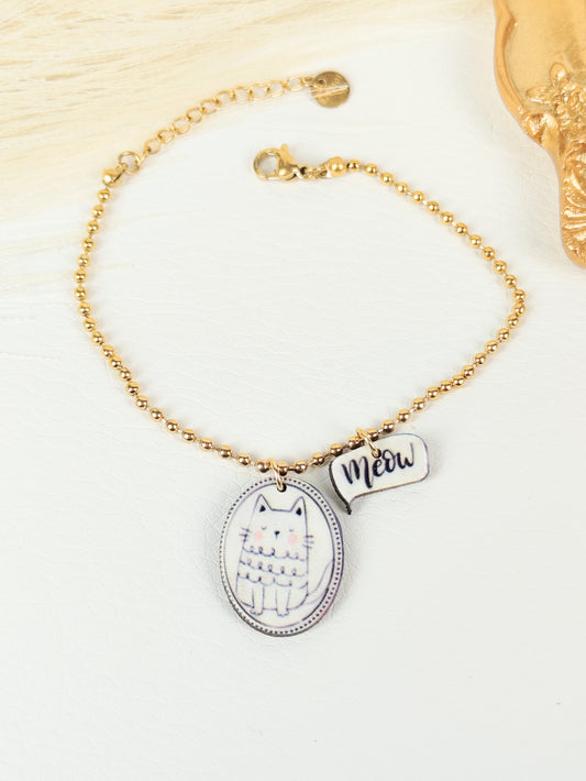 Bracciale acciaio Gatto 06