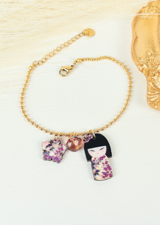Bracciale acciaio Kokeshi light