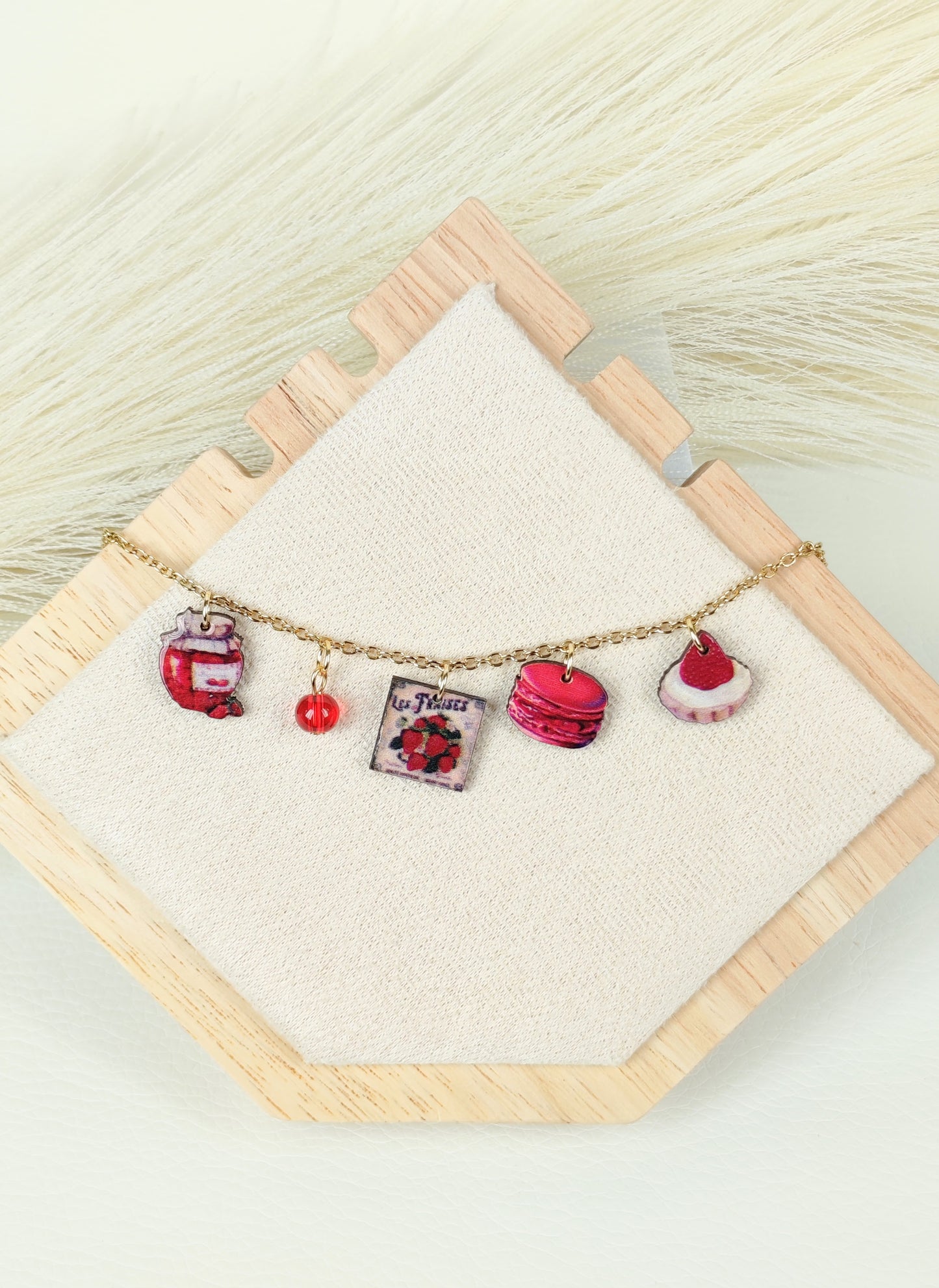 Collana in acciaio "Strawberry cake"