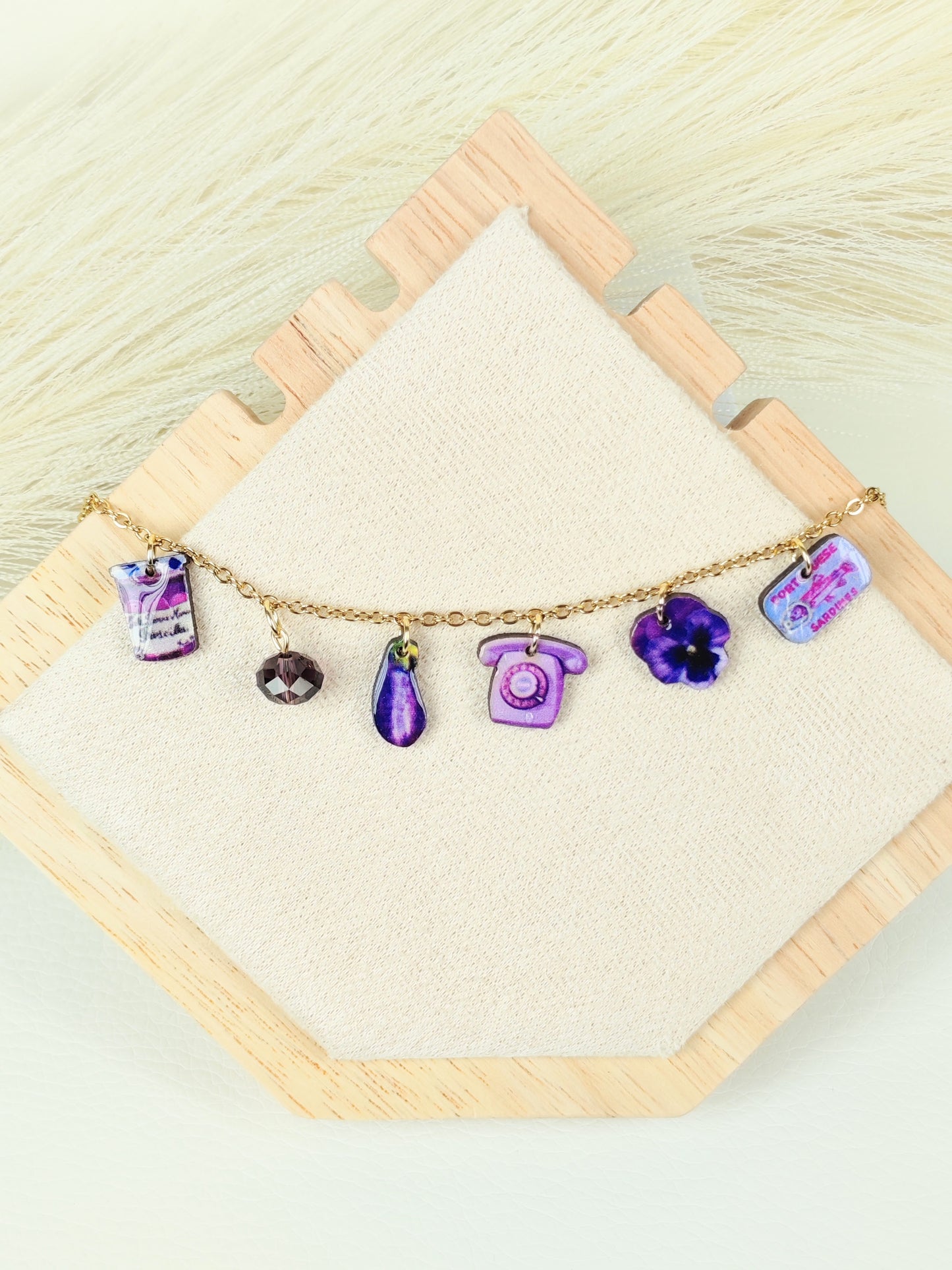 Collana in acciaio "Viola"