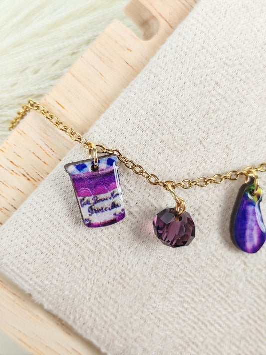 Collana in acciaio "Viola"