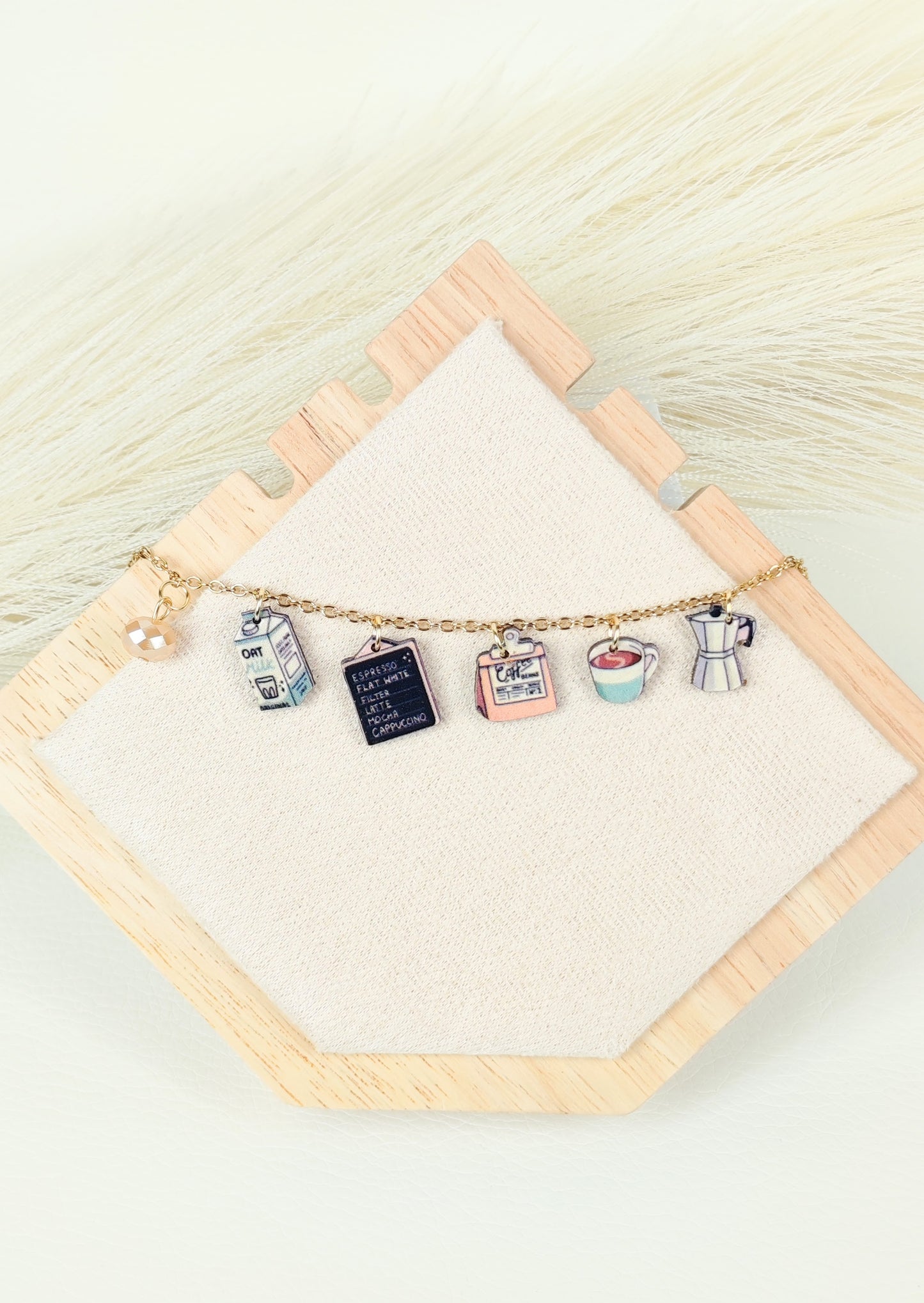 Collana in acciaio "Macchiato per favore"