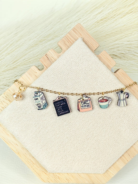 Collana in acciaio "Macchiato per favore"