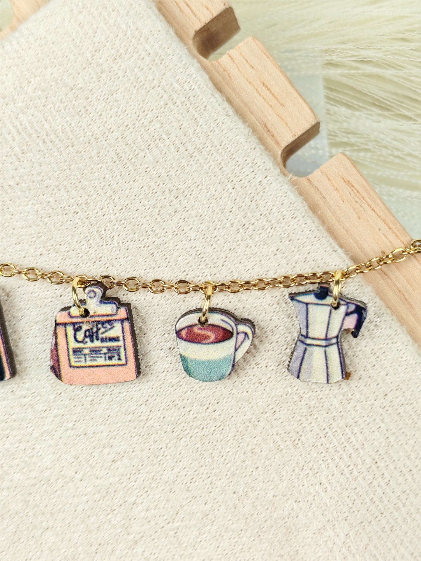 Collana in acciaio "Macchiato per favore"