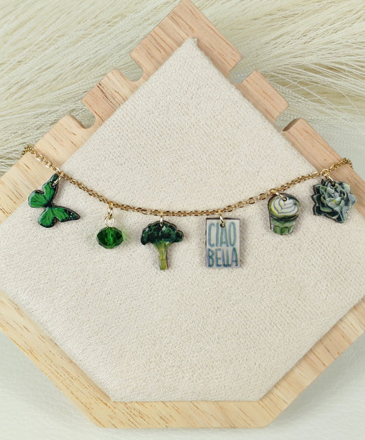 Collana in acciaio "Ciao bella, Broccoli?"
