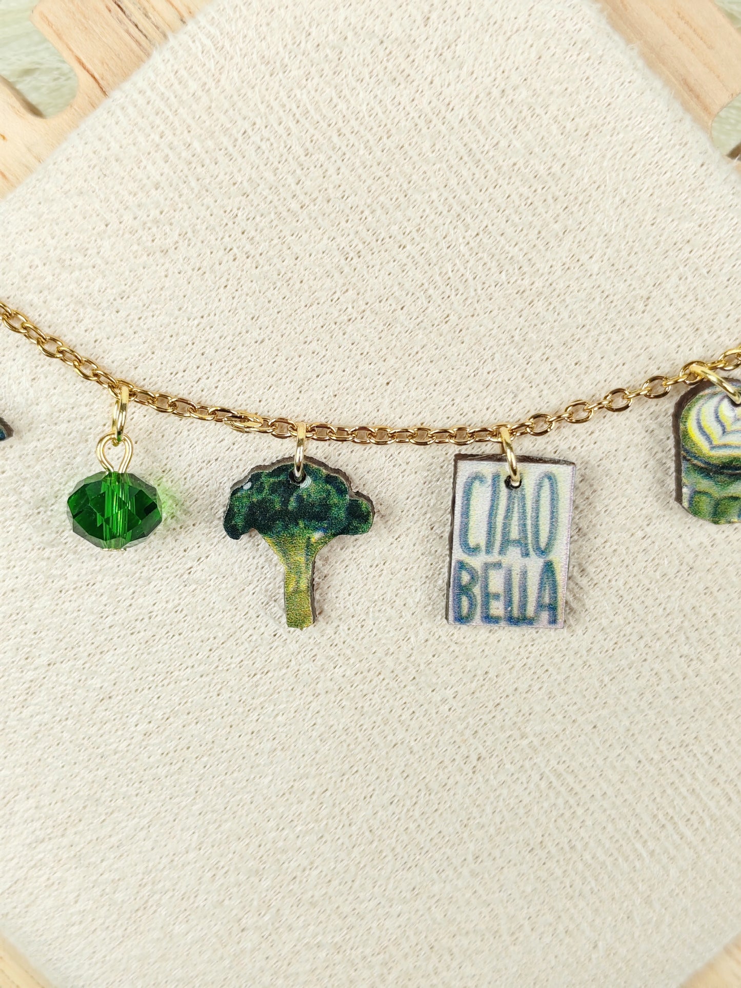 Collana in acciaio "Ciao bella, Broccoli?"