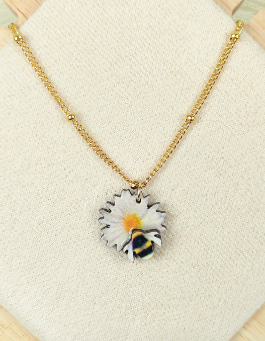 Collana in acciaio Ape e Margherita