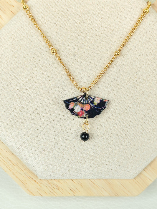 Collana in acciaio Ventaglio Giapponese 01