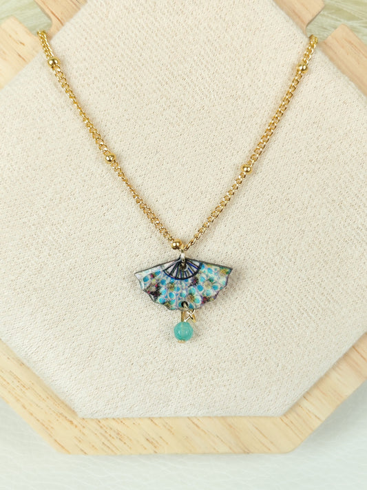 Collana in acciaio Ventaglio Giapponese 05