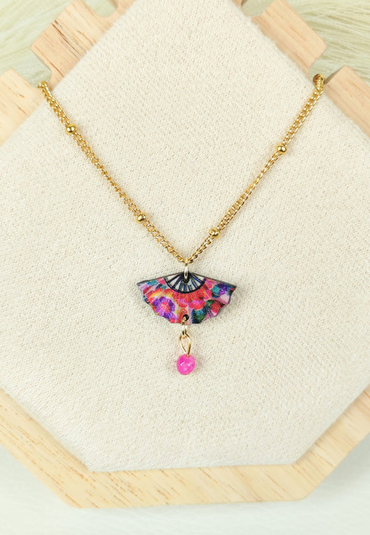 Collana in acciaio Ventaglio Giapponese 06