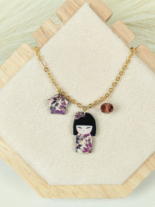 Collana in acciaio Kokeshi Light