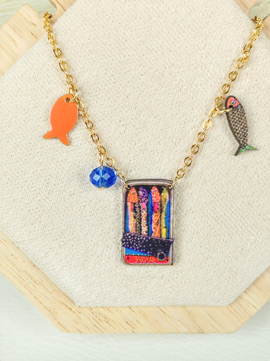 Collana in acciaio Sardine Elettriche