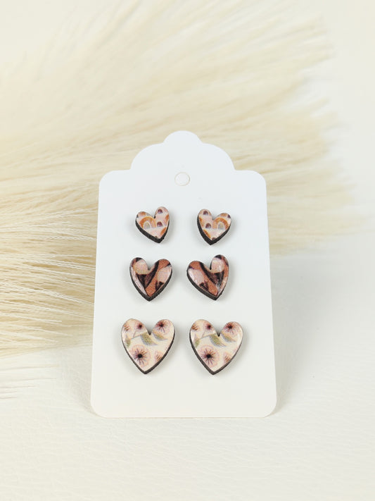 Tris Orecchini Cuoricini Soft