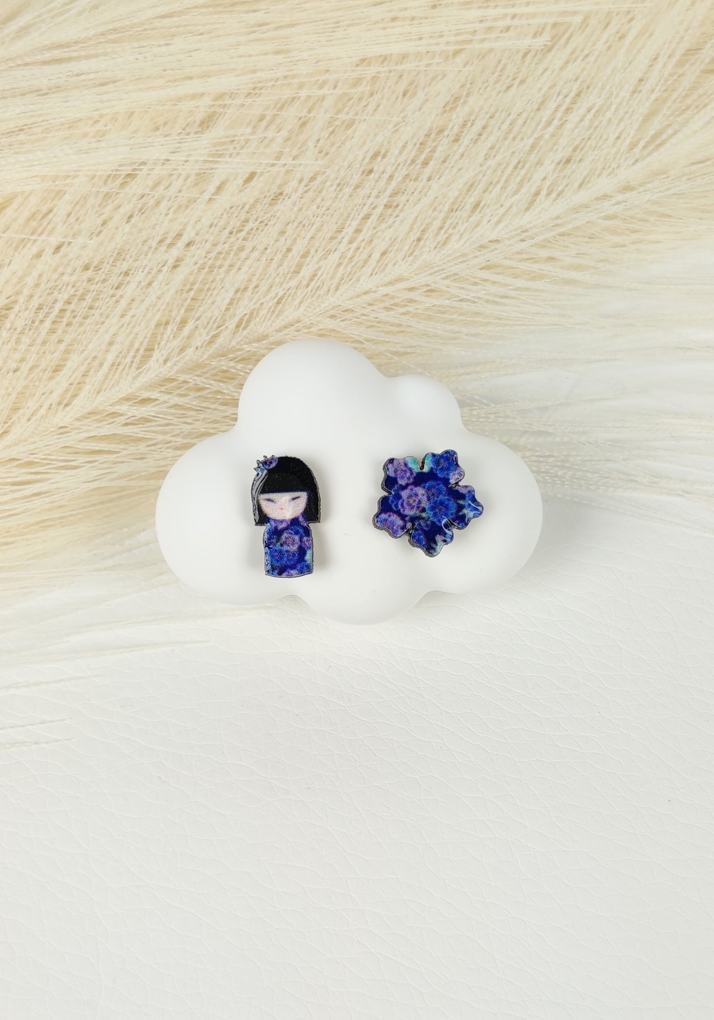 Orecchini a lobo kokeshi 6
