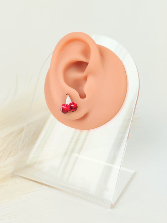 Orecchini a lobo ciliegie