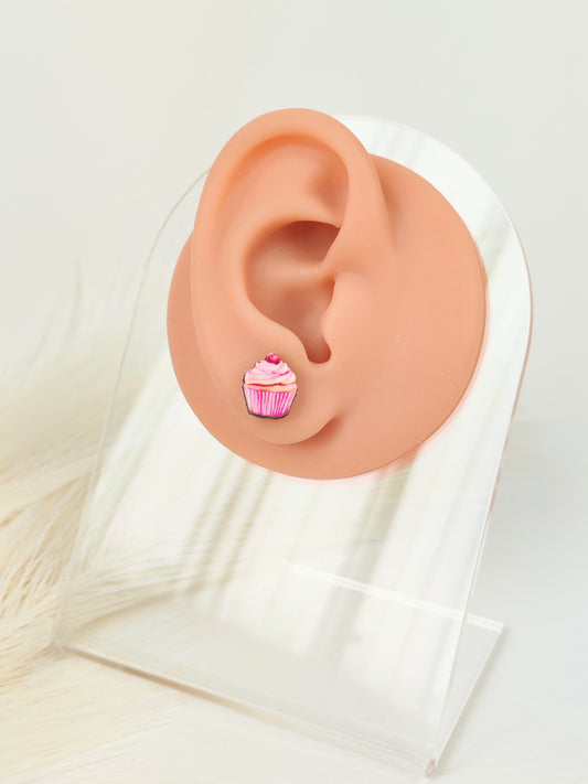 Orecchini a lobo cupcake fragola
