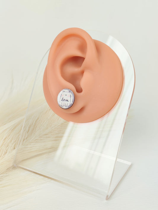 Orecchini a lobo gatto love