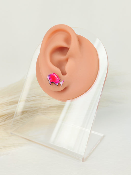 Orecchini a lobo pesciolino fucsia