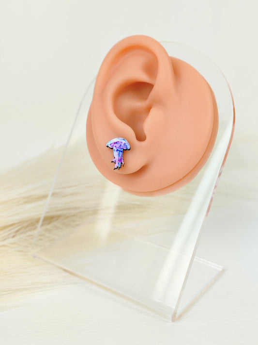 Orecchini a lobo medusa viola