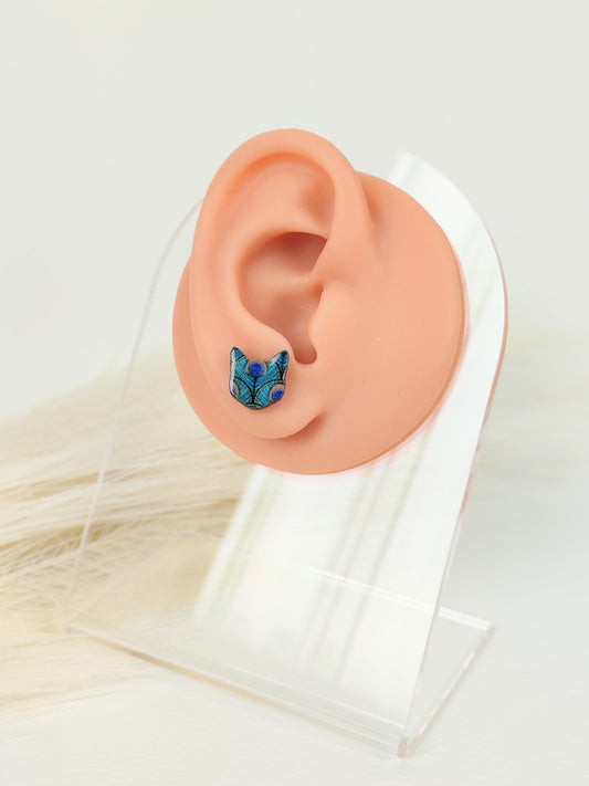 Orecchini a lobo Gatto pavone