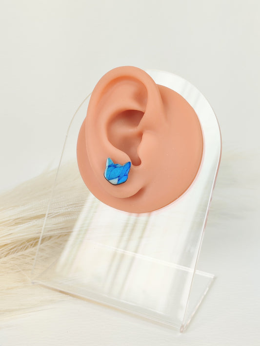 Orecchini a lobo Gatto azzurro