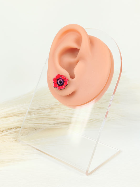 Orecchini a lobo papavero