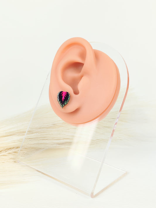 Orecchini a lobo foglia 1