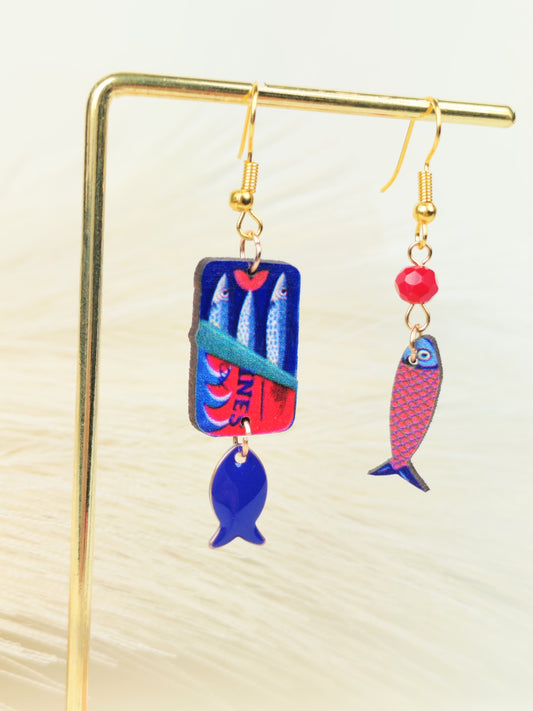 Orecchini Sardine Blu