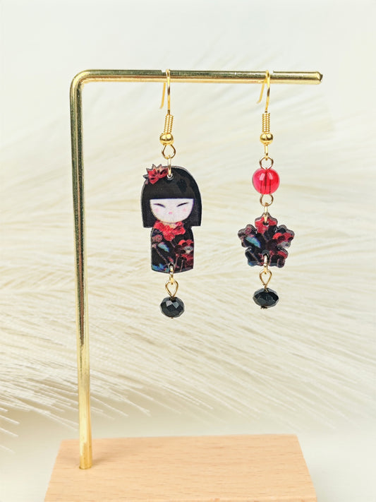 Orecchini Kokeshi Red