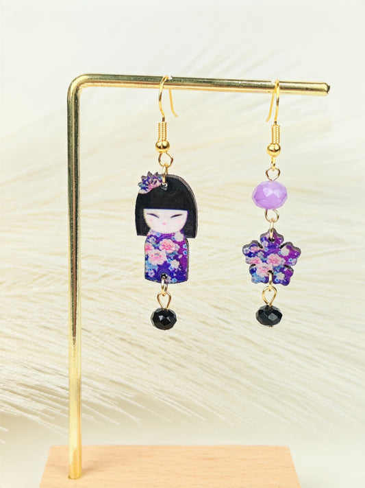 Orecchini Kokeshi Violetta