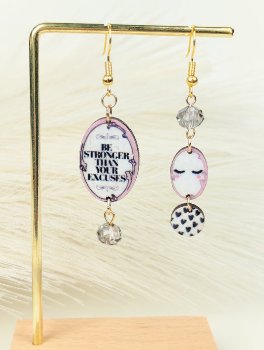 Orecchini "Be stronger than.."