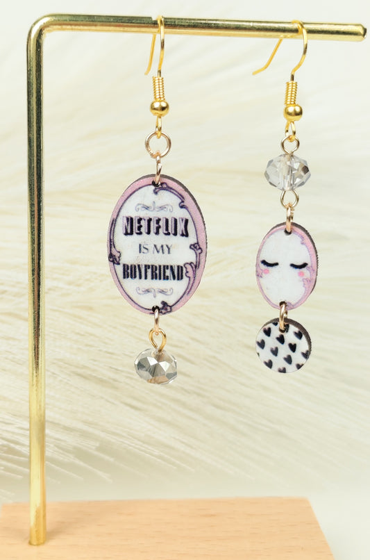 Orecchini "Netflix is my boyfriend"