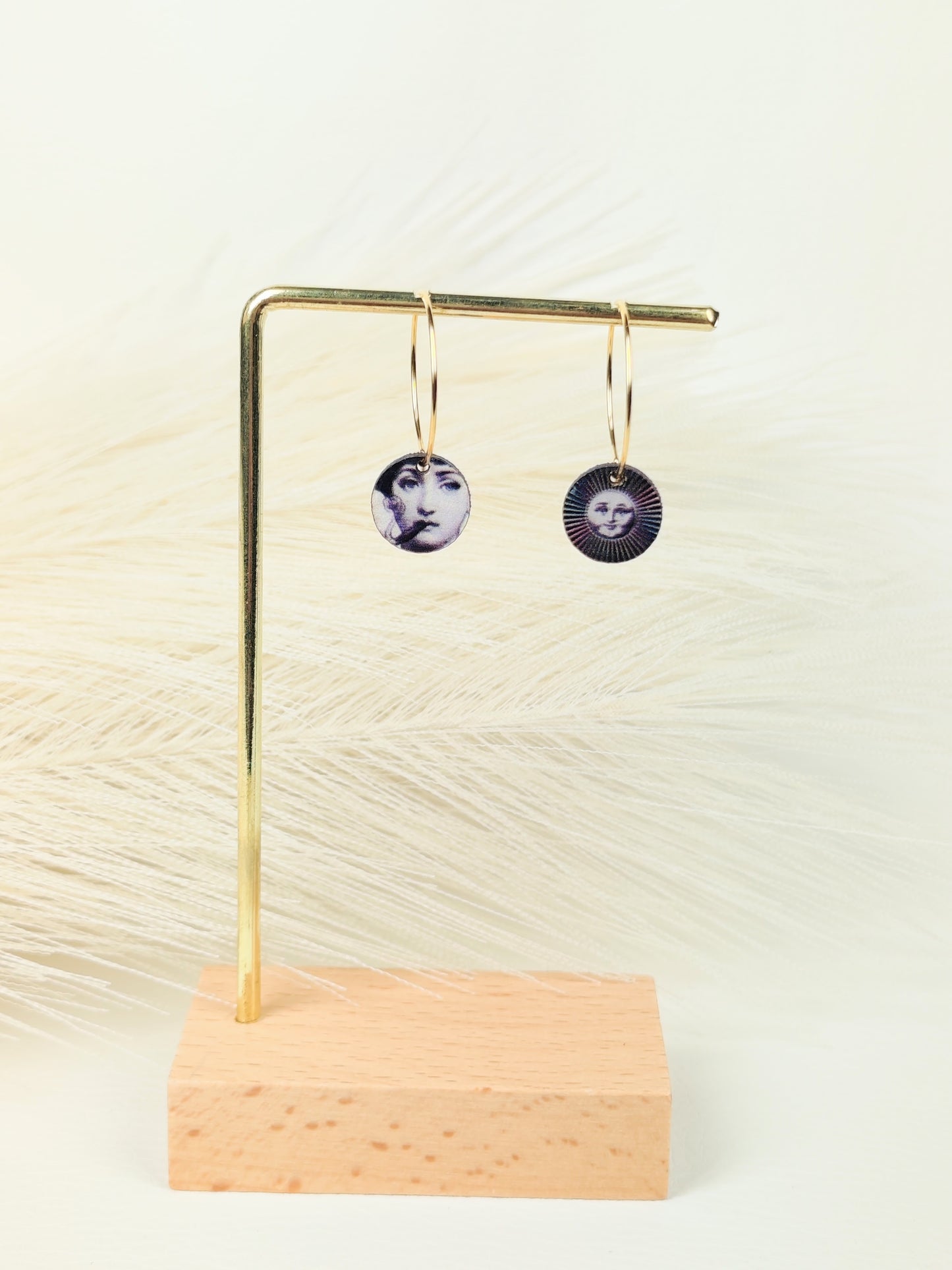 Orecchini a cerchio Fornasetti 5