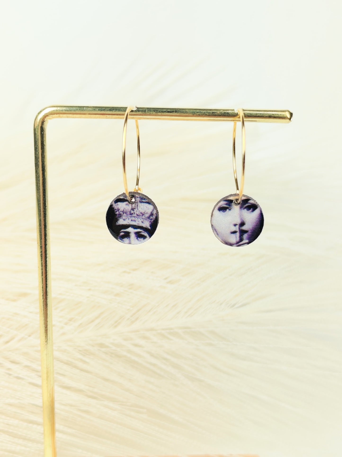 Orecchini a cerchio Fornasetti 4