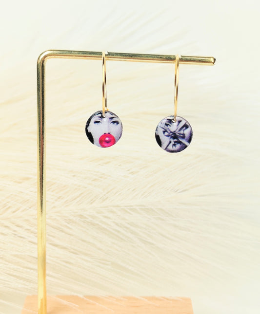 Orecchini a cerchio Fornasetti 3