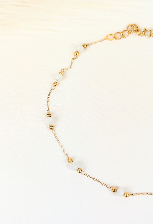 Bracciale acciaio cristalli bianchi 2 mm