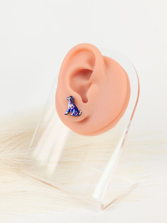 Orecchini a lobo cane blu