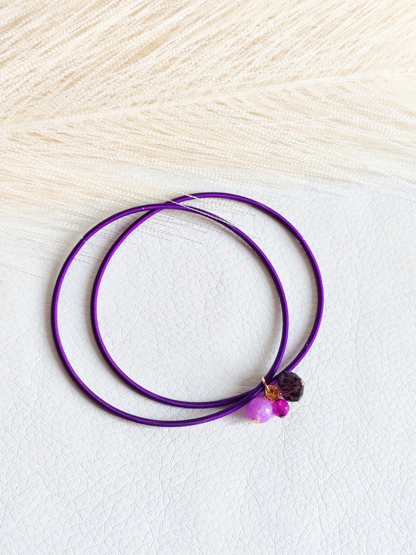 Bracciale elastico in acciaio porpora