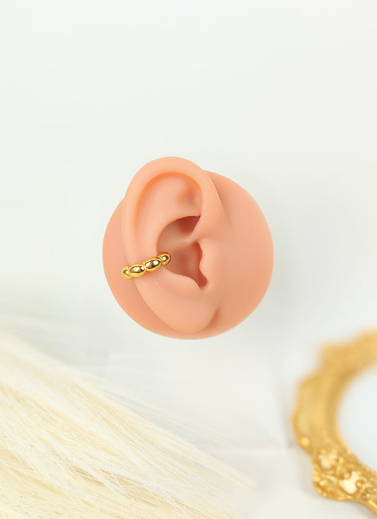 Ear Cuff acciaio dorato nuvola