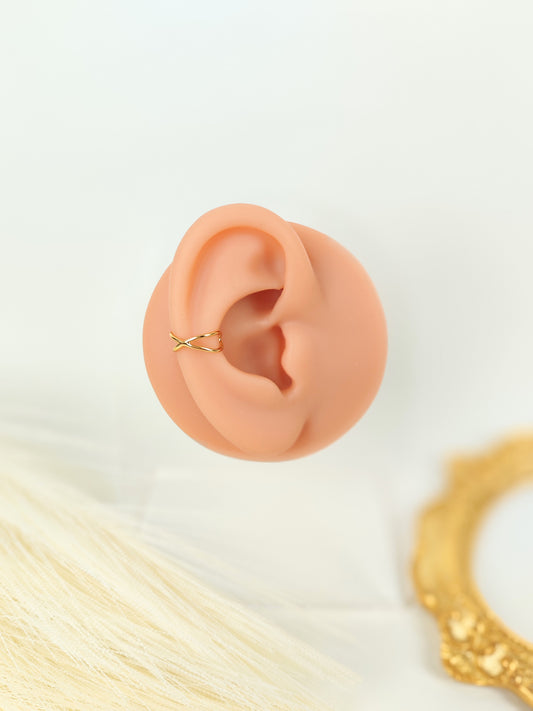 Ear Cuff acciaio dorato sottile