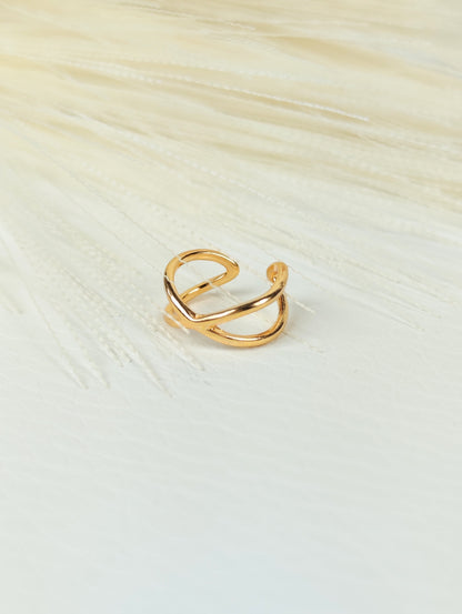 Ear Cuff acciaio dorato sottile