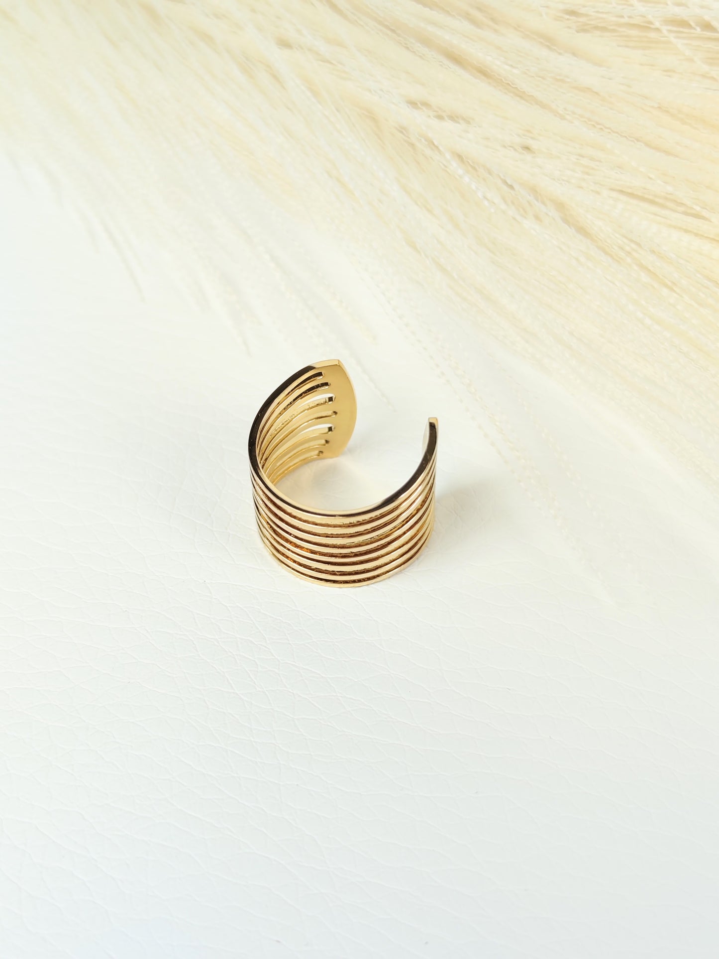 Ear Cuff acciaio dorato multifilo