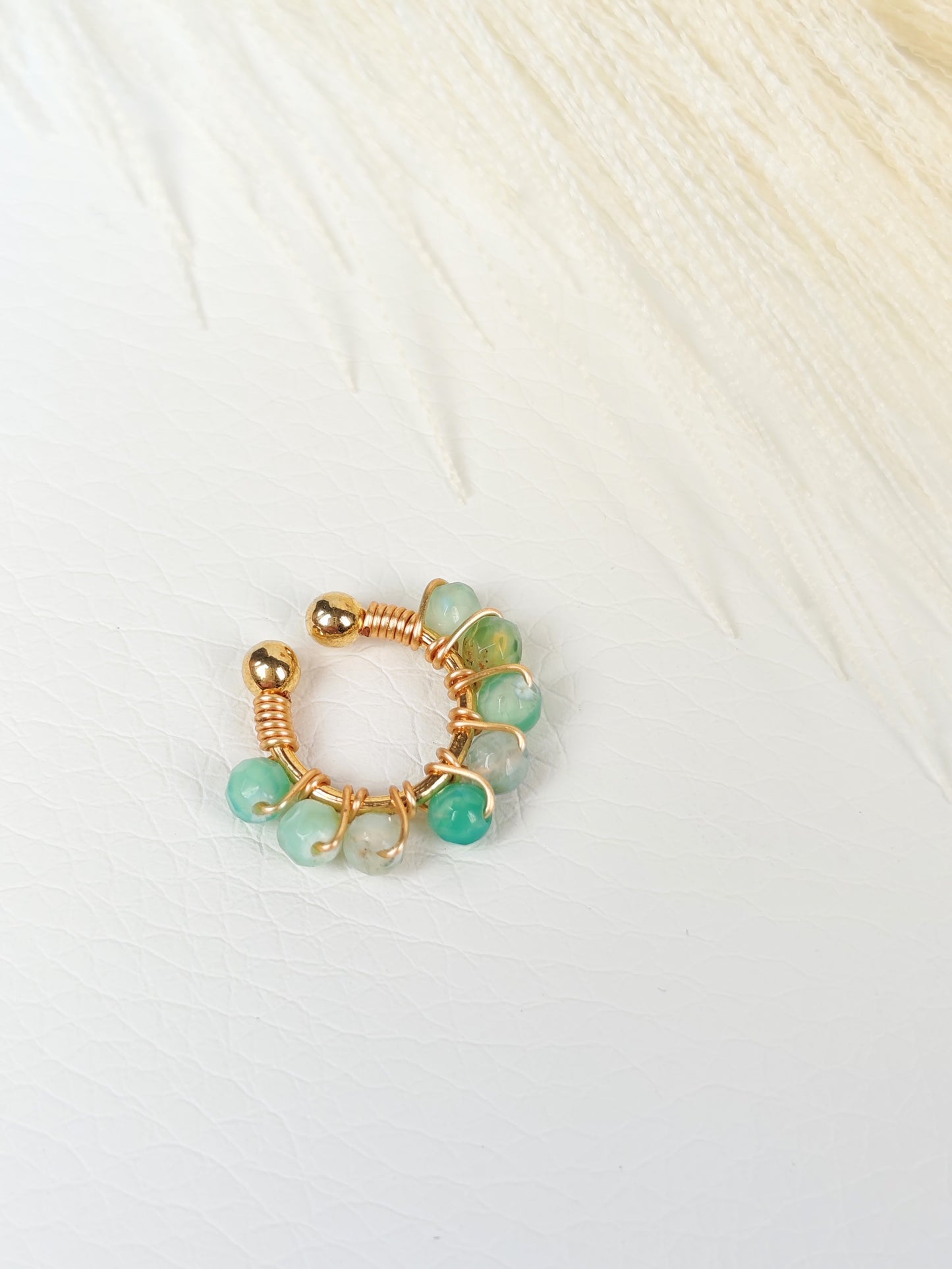Ear Cuff perline turchesi