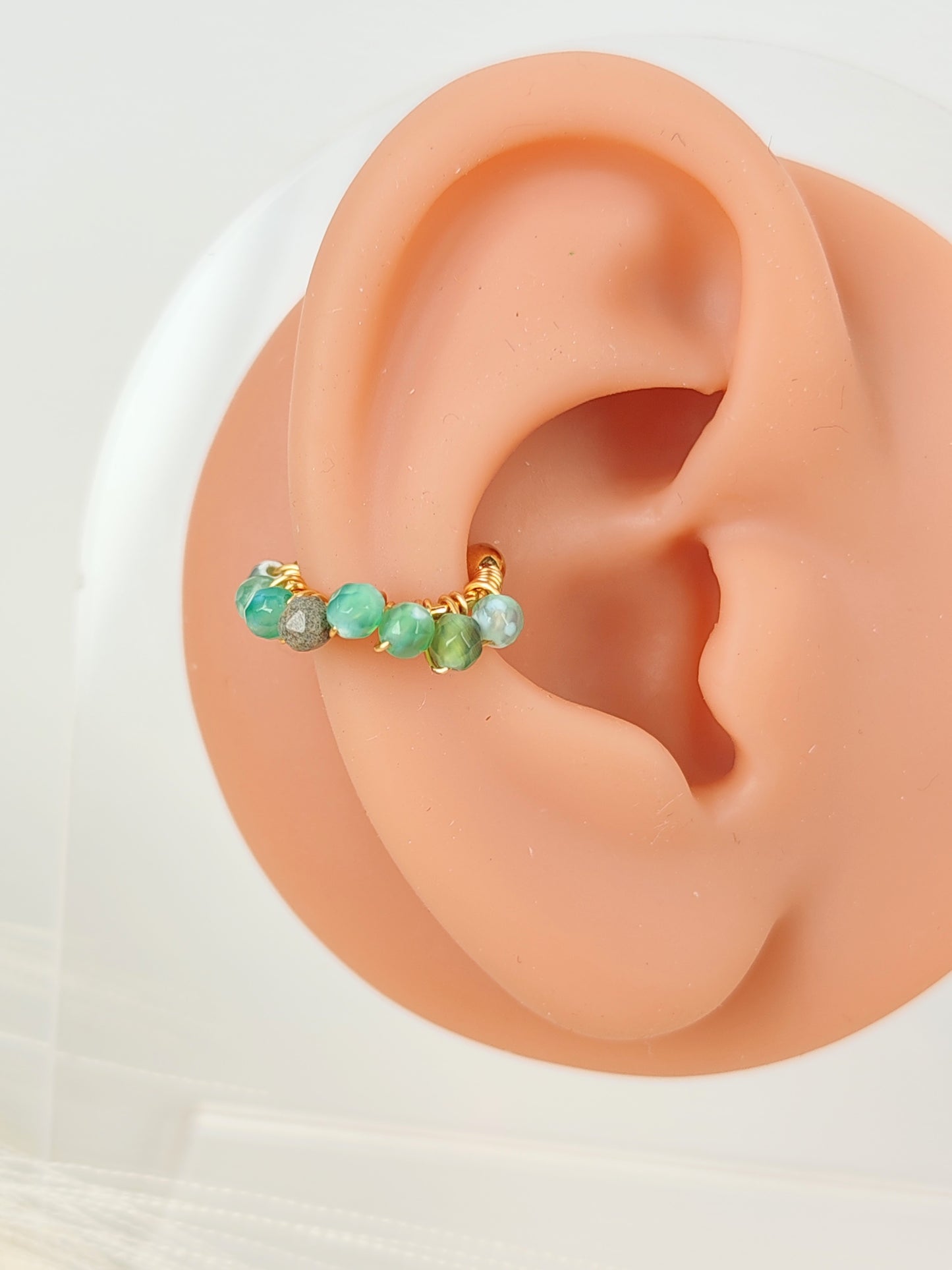 Ear Cuff perline turchesi