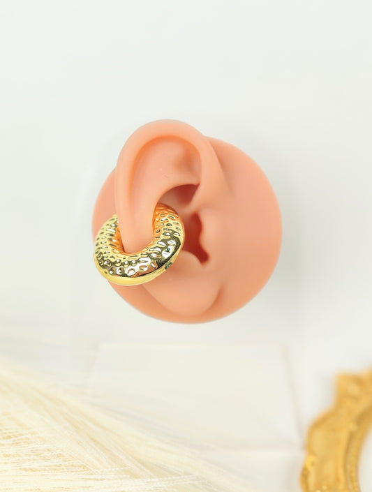 Ear Cuff acciaio big martellato